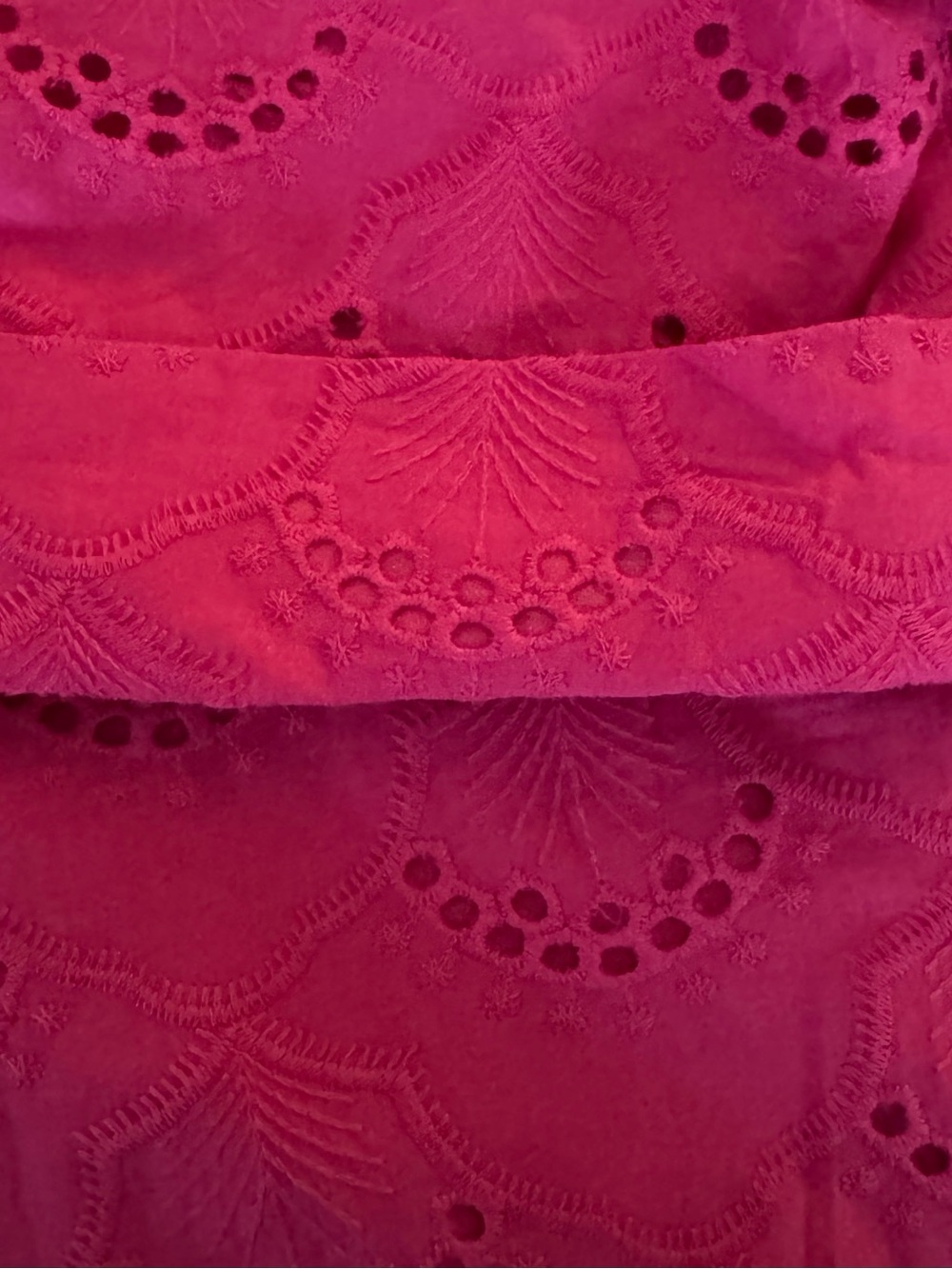 NWT Chico's Fuchsia Eyelet Shift Dress - Picture 6 of 8
